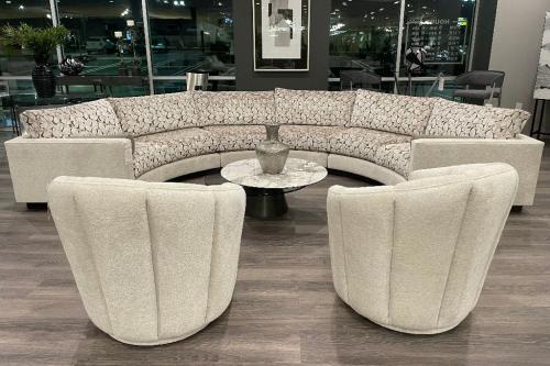 New! 3Pc Curved Sectional