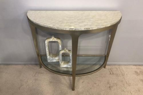 Console Table With Capiz Shell Top