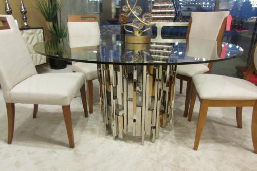 Round Dining Table With Glass Top