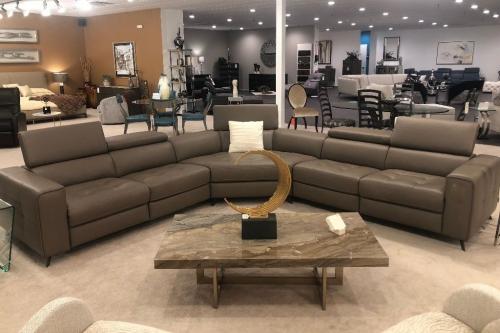 3 Pc. Leather Sectional With Motion