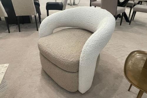 Swivel Chair In Combination Fabrics
