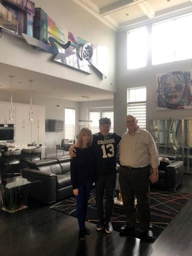 Artist, Dean Johnson, with our happy clients