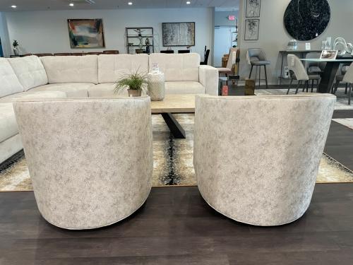 Swivel Chairs In Combination Fabrics