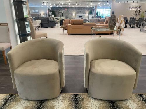 Swivel Chairs In Combination Fabrics
