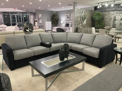 3 Pc. Sectional In Combination Fabrics