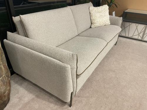 Queen Sleeper Sofa With Contrast Leather Welt