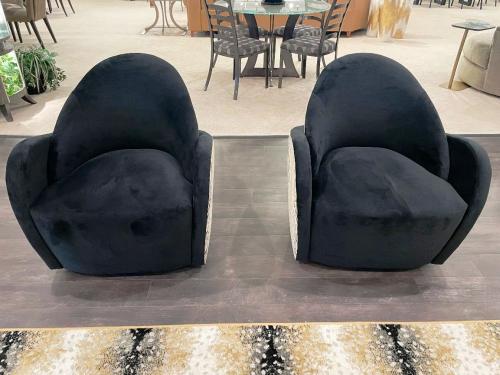Swivel Chairs In Combination Fabrics