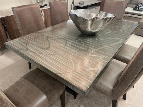 Metal Dining Table With Custom Design