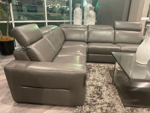 3 Pc. Leather Sectional With Motion