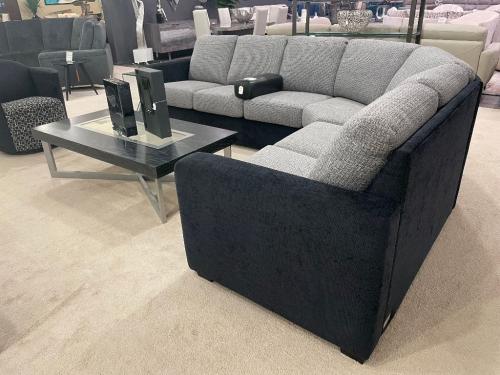 3 Pc. Sectional In Combination Fabrics