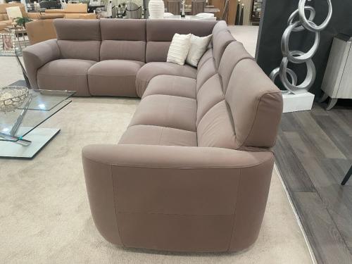 6 Pc. Leather Sectional With 2 Power Recliners